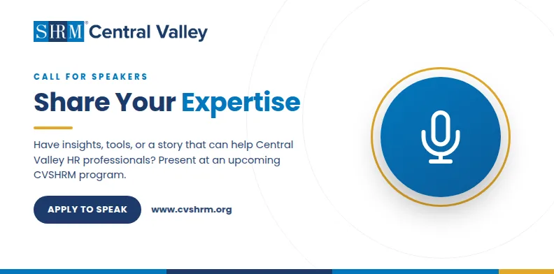 Call for speakers: Share your expertise with CVSHRM